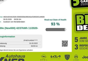 Fiat 500e 36.206 km 17.900 &euro; Hof 95032